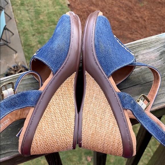 Denim wedge sandals - Picture 6 of 7